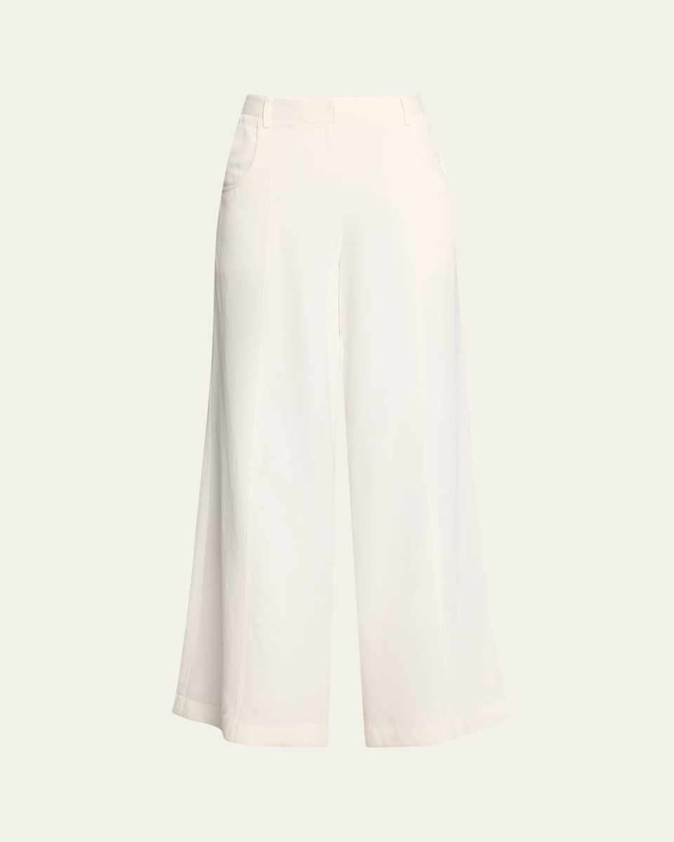 Dees Wide-Leg Linen-Blend Trousers